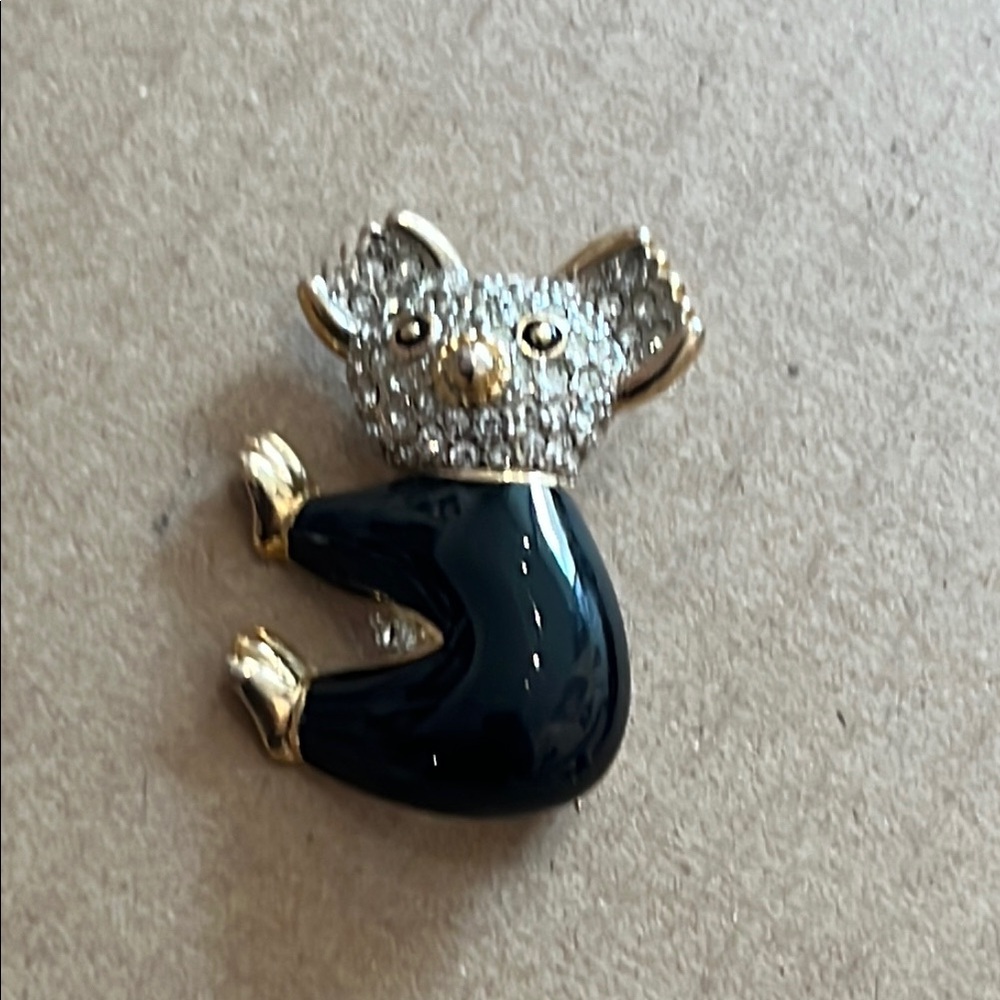 D Orlan Gold And Black Koala Brooch